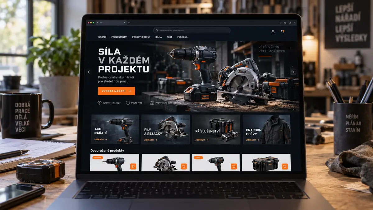 Ukázka e-shopu s profesionálním nářadím