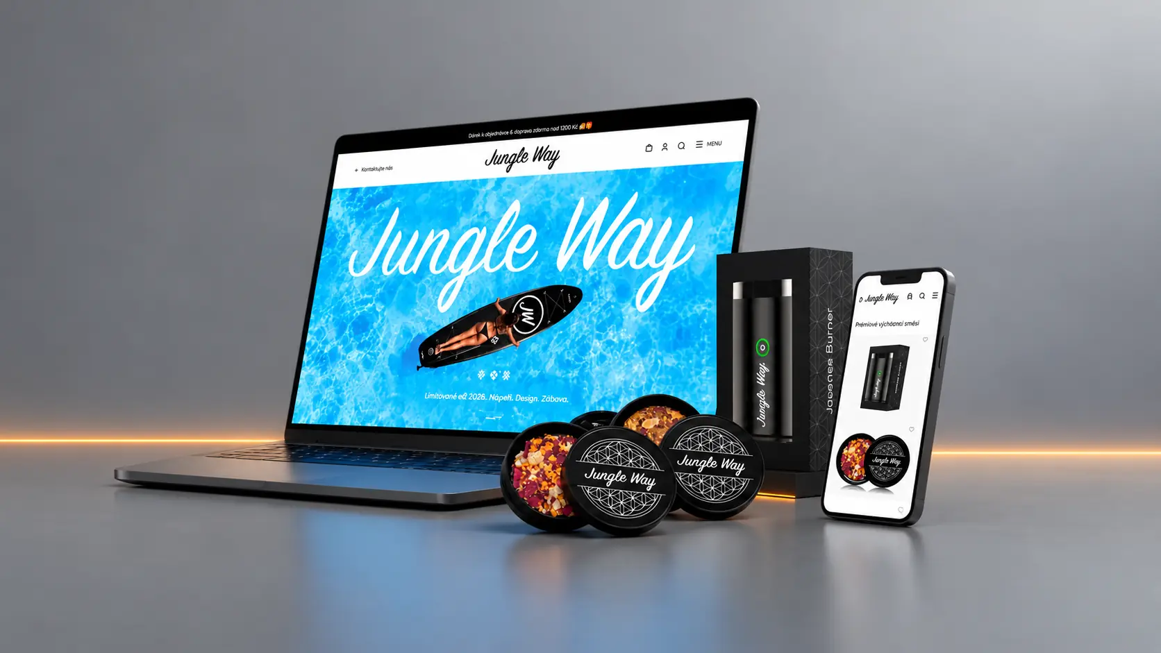 E-shop Jungle Way na notebooku a mobilu